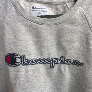 Champion Heather Gray Athletic Sweatshirt L